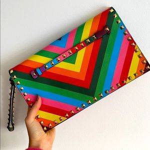SOLD PRISTINE Valentino Rainbow Clutch - Collector’s item